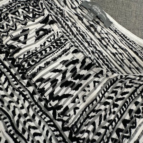 NY Collection Short Sleeve Top Petite Small Lined Tank Underneath Stretch Textur - Picture 10 of 15